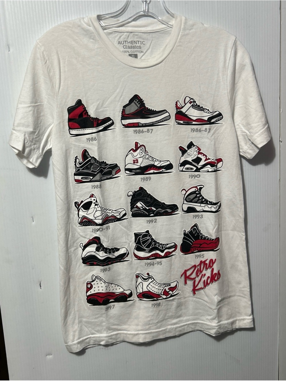Retro Kicks Short Sleeve Tee - White/Red/Black